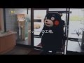 くまモン、顔面コピーでポッキーつくる - YouTube