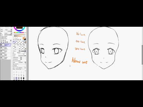 video-linktoworks-How to draw basic Anime faces (Beginners) //Paint Tool...
