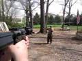 J Killa gets shot with his new gun.