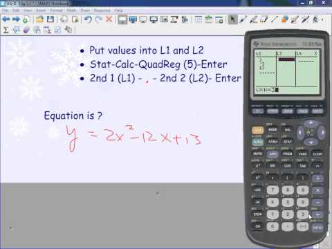 how to fit a quadratic curve in excel