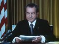 PRES. NIXON DEFENDS HIS OFFICE ON WATERGATE CHARGES