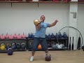 AKC coach russell jodrey playing with the 48kg and the 32kg ball AKC coach russell jodrey playing with the 48kg and the 32kg ball