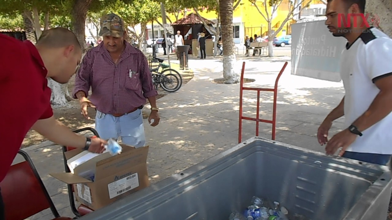 Colocan puntos de rehidratación en calles de San Luis Río Colorado