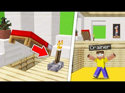 This TORCH LEVER Leads To A SECRET UNDERGROUND ROOM! (Minecraft Troll)