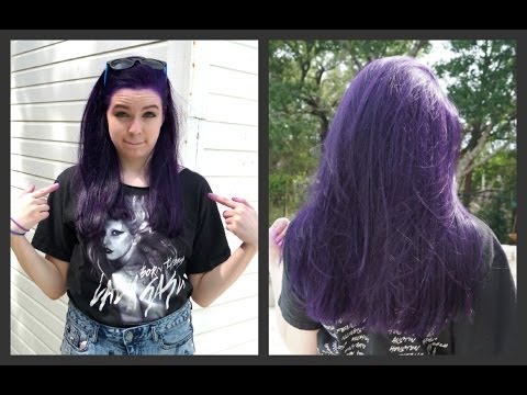 how to dye hair bright purple