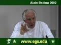 Alain Badiou． The Event of Truth． Video Lecture． 2002 2／7