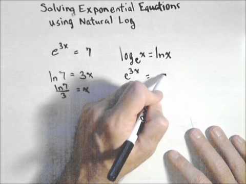 how to eliminate ln from an equation