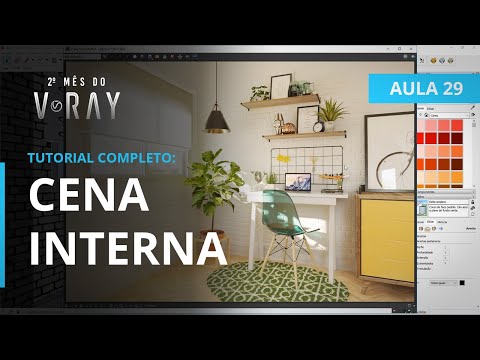 Vray 3.6 para SketchUp - Aula 29/30: CENA INTERNA | TUTORIAL COMPLETO