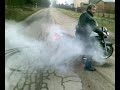 Kawasaki Zephyr 550 burnout (palenie gumy)
