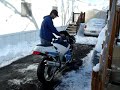Esquentado Srad 750 na neve