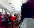 Volksmuziek in Russische trein