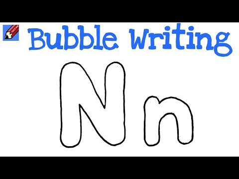 how to draw a bubble letter h