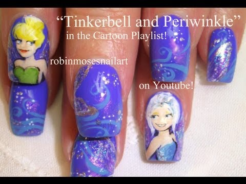 Tinkerbell and Periwinkle - Secret of the Wings Nail Art