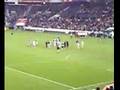 Gladbach - Hertha, Nordkurve nach Spiel, Humba Peer Kluge