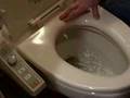 Demonstrating the Washlet Toto