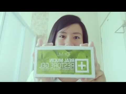 ครีมหอยทาก - ขออภัยที่ตัวหนังสือกลับด้านนะคะ ใช้กล้องหน้าค่ะ :)...