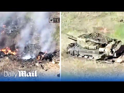 Russian tanks wiped out in precision strikes by Ukrainian FPV drones ...