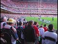 Welsh National Anthem - Rugby Crowd Sing at the Millenium Stadium, Cardiff, Wales.Mae Hen Wlad Fy NhadauLyrics:Mae hen wlad fy nhadau yn annwyl i mi,Gwlad beirdd a chantorion, enwogion o fri;Ei gwrol ryfelwyr, gwladgarwyr tra mâd,Tros ryddid gollasant eu gwaed.CytganGwlad, Gwlad, pleidiol wyf i'm gwlad.Tra môr yn fur i'r bur hoff bau,O bydded i'r hen iaith barhau.Hen Gymru fynyddig, paradwys y bardd,Pob dyffryn, pob clogwyn i'm golwg sydd hardd;Trwy deimlad gwladgarol, mor swynol yw siEi nentydd, afonydd i mi.Os treisiodd y gelyn fy ngwald tan ei droed,Mae hen iaith y Cymry mor fyw ac erioed,Ni luddiwyd yr awen gan erchyll law brad,Na thelyn berseiniol fy ngwlad.Translation:The Land Of My FathersThe land of my fathers, the land of my choice,The land in which poets and minstrels rejoice;The land whose stern warriors were true to the core,While bleeding for freedom of yore.ChorusWales! Wales! fav'rite land of Wales!While sea her wall, may naught befallTo mar the old language of Wales.Old mountainous Cambria, the Eden of bards,Each hill and each valley, excite my regards;To the ears of her patriots how charming still seemsThe music that flows in her streams.My country tho' crushed by a hostile array,The language of Cambria lives out to this day;The muse has eluded the traitors' foul knives,The harp of my country survives.