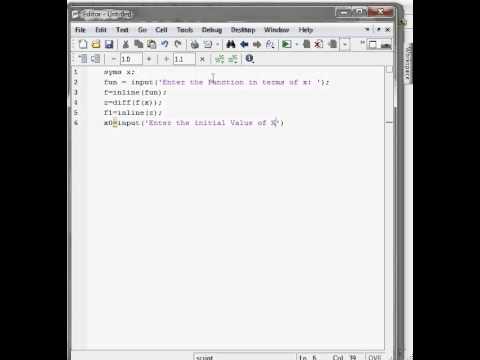 how to define a function f(x) in matlab