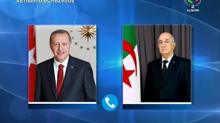 رئيس الجمهورية يجري مكالمة هاتفية مع نظيره التركي