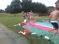 lyndsey chloe katie hanah an lads on waterslide wooop