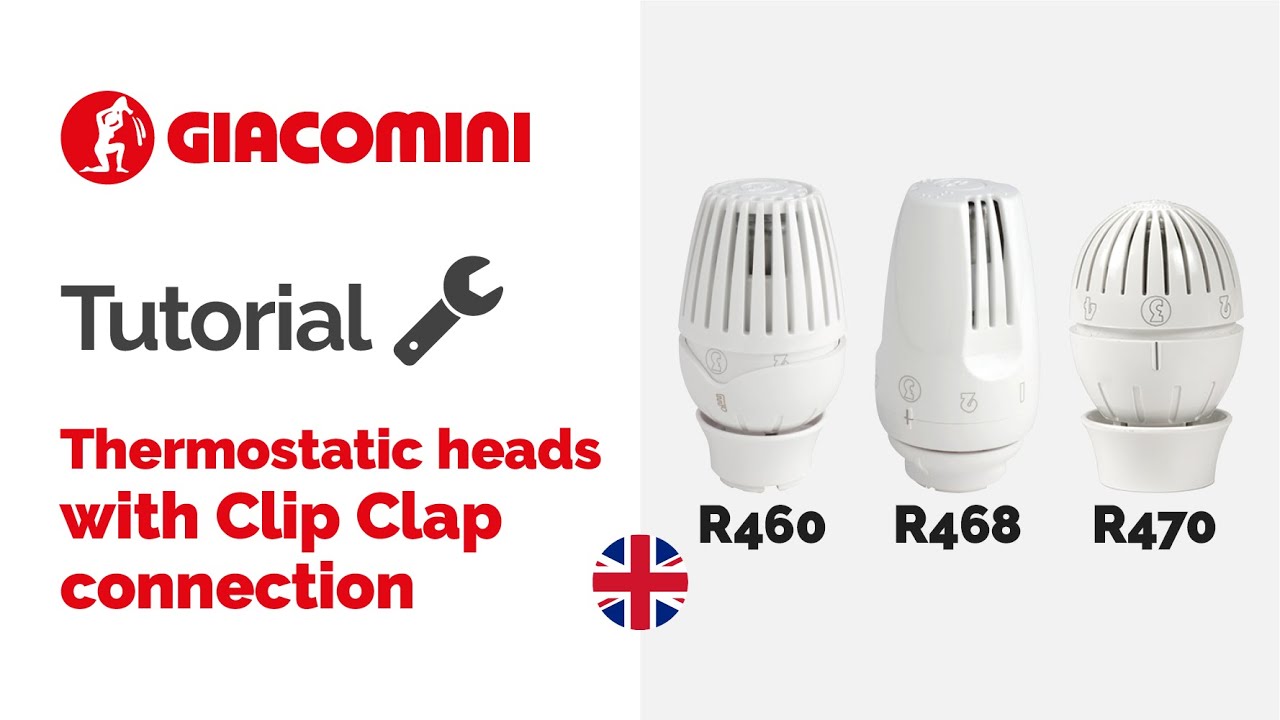 R460, R468, R470 | Thermostatic head with Clip Clap connection 