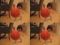2 year old playing basketball