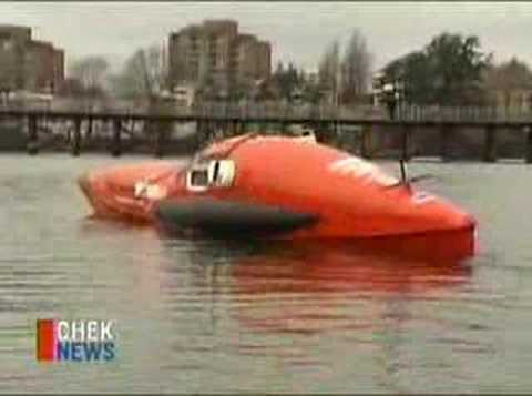 Man Pedals the Atlantic