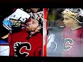 kid imitates Miikka Kiprusoff during Flames Sharks series
