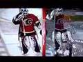 kid imitates Miikka Kiprusoff during Flames Sharks series