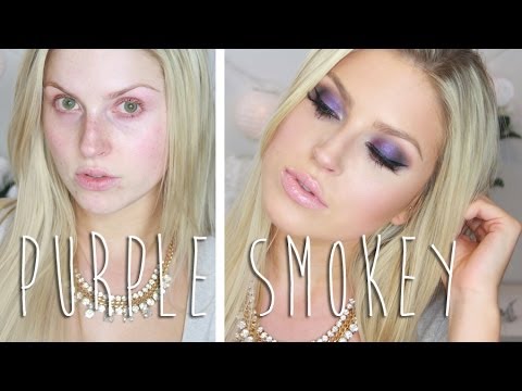 how to do purple eyeshadow for green eyes