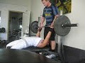 Anna benching 60kg(132pounds) x 3times Anna benching 60kg(132pounds) x 3times