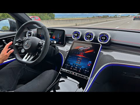 NEW 2023 Mercedes C43 AMG POV Drive + AUTOBAHN! fr0m is the SOUND?!