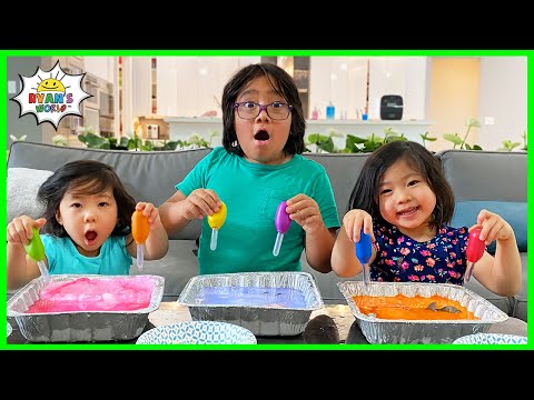 Easy Science experiment for Kids with DIY Frozen Baking Soda and Vinegar!!!