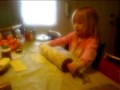 Making a mess with flour and cookie dough