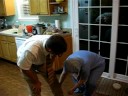 Adam Taylor fagging out to Tim doing the twist
