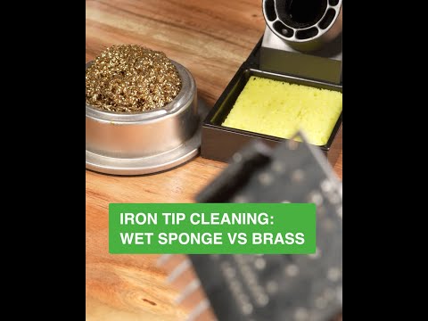 Wet vs Brass Sponge Tip Cleaning - Collin’s Lab Notes #adafruit #collinslabnotes