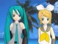 初音ミクと鏡音リンが乗馬マシンを初・体・験
