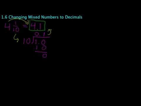 how to turn decimal into a mixed number