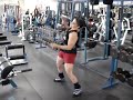 70 pound 1 arm dumbell clean and jerk