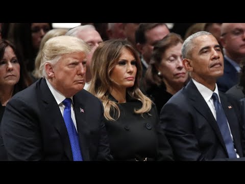Trump auf Trauerfeier für George H. W. Bush: Eisige ...