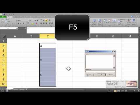 how to fill blanks in excel
