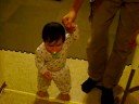 Genevieve learning to walk at 9 months