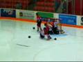 Trail Smoke Eaters Paul Mailey fights Merritt's Jordan Grant