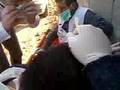 israel army shoot off a rubber bullet to japanese guy.