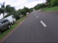 Downhill cruise on skates