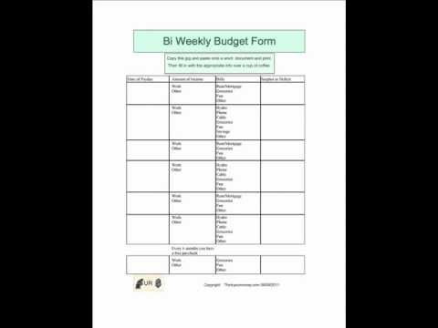 how to budget bi weekly