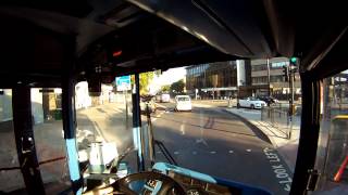 London bus ride, real time with original sound. Video map.