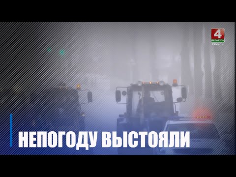 Непагадзь выстаялі. На Гомельшчыне ліквідуюць наступствы багатага снегападу видео