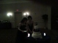 cutting the cake